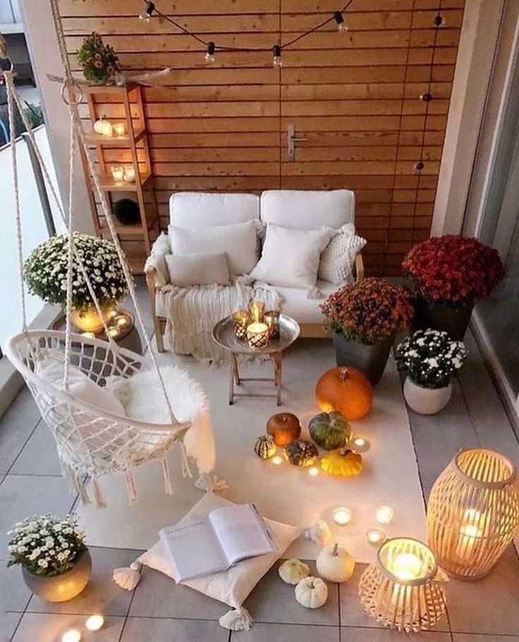 🌟 Herfstlichtjes en warme plaids: sfeertips voor je balkon in november